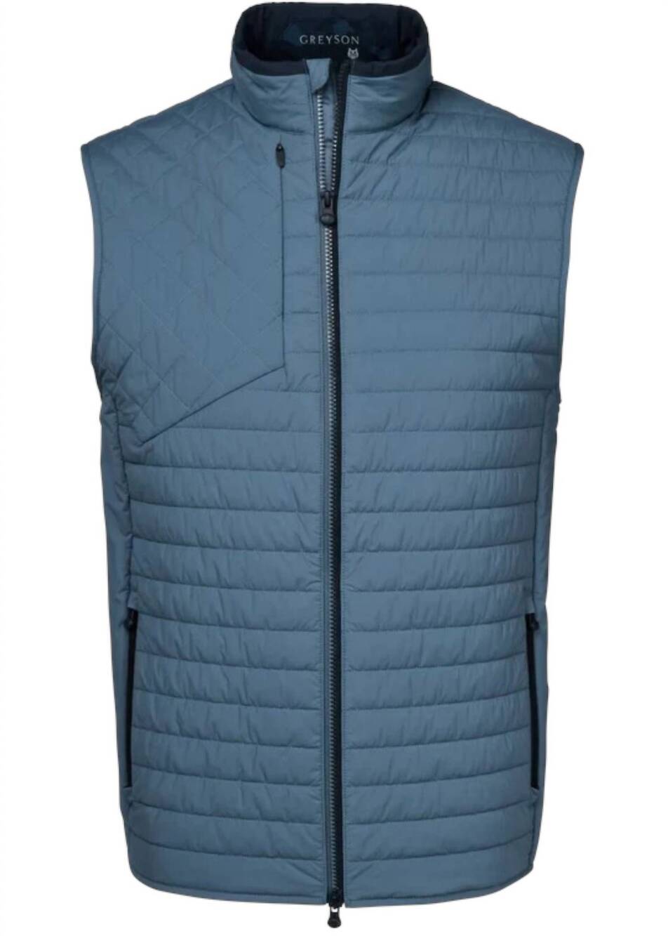 NEW GREYSON CLOTHIERS men's yukon x-lite vest in vintage indigo